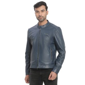 Copy of Casual Leather Jacket_navy_3
