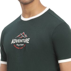 Copy of Contrast Rib Textured T-Shirt_emerald green_7