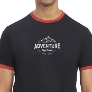 Copy of Contrast Rib Textured T-Shirt_navy_6