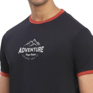 Copy of Contrast Rib Textured T-Shirt_navy_7