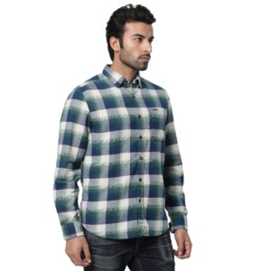 Copy of Flannel Twill Plaid Shirt_green_2
