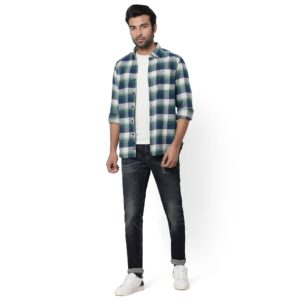 Copy of Flannel Twill Plaid Shirt_green_5