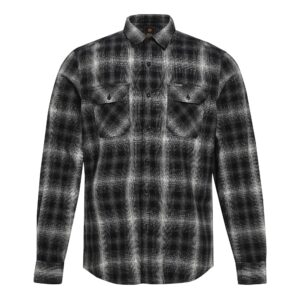 Copy of Heavy Herringbone Plaid Shirt_black_8