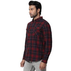 Copy of Heavy Herringbone Plaid Shirt_red_3