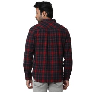 Copy of Heavy Herringbone Plaid Shirt_red_4
