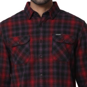 Copy of Heavy Herringbone Plaid Shirt_red_6
