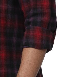 Copy of Heavy Herringbone Plaid Shirt_red_7