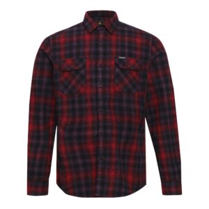 Copy of Heavy Herringbone Plaid Shirt_red_8