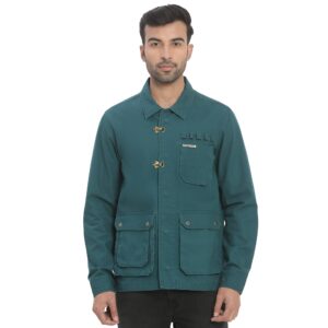 Copy of Herringbone Vintage Field jacket_deep teal_1