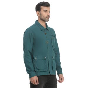 Copy of Herringbone Vintage Field jacket_deep teal_2