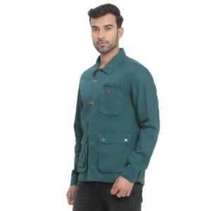 Copy of Herringbone Vintage Field jacket_deep teal_3