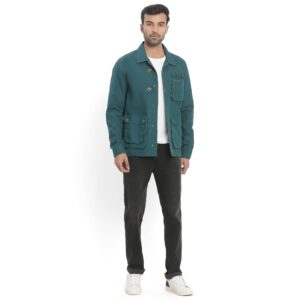 Copy of Herringbone Vintage Field jacket_deep teal_5