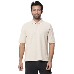 Copy of Textured Relax Fit Polo_ecru-1