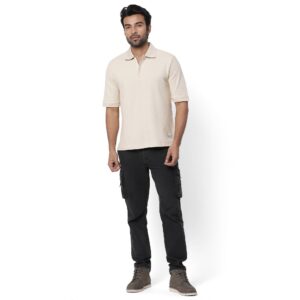 Copy of Textured Relax Fit Polo_ecru-5