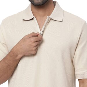Copy of Textured Relax Fit Polo_ecru-6