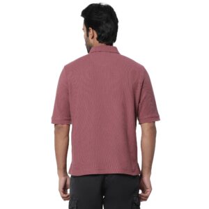 Copy of Textured Relax Fit Polo_old rose-4